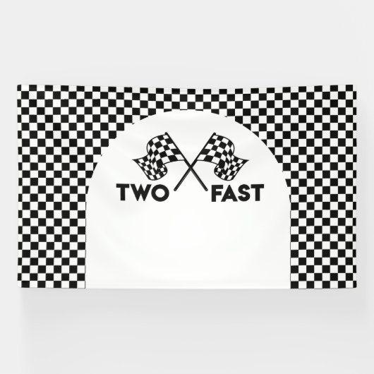 Banderoles Lona Racing Birthday Two Fast backdrop banner (Horizontal)