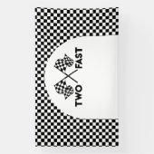 Banderoles Lona Racing Birthday Two Fast backdrop banner (Verticale)