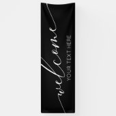 Banderoles Lona WELCOME black and white Sign banner backdrop (Vertical)