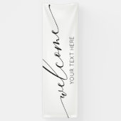 Banderoles Lona WELCOME black and white Sign banner backdrop  (Vertical)