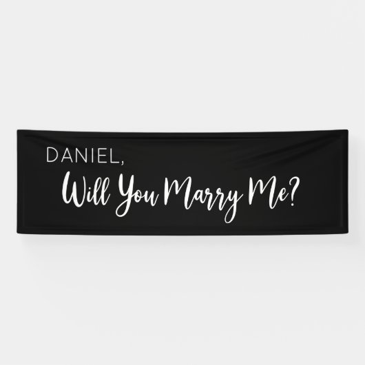Banderoles Lona Will you Marry Me Proposal Sign banner (Horizontal)