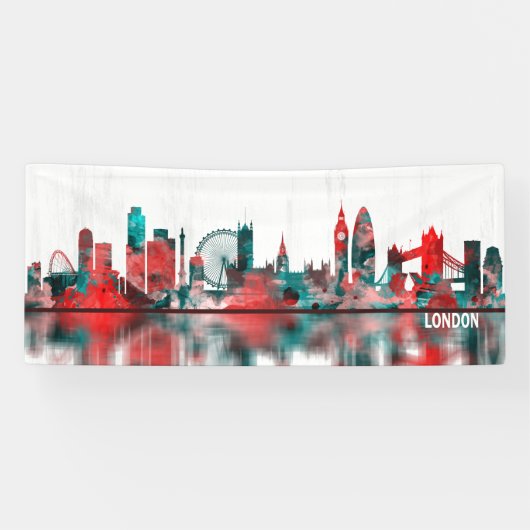 Banderoles London England Skyline (Horizontal)