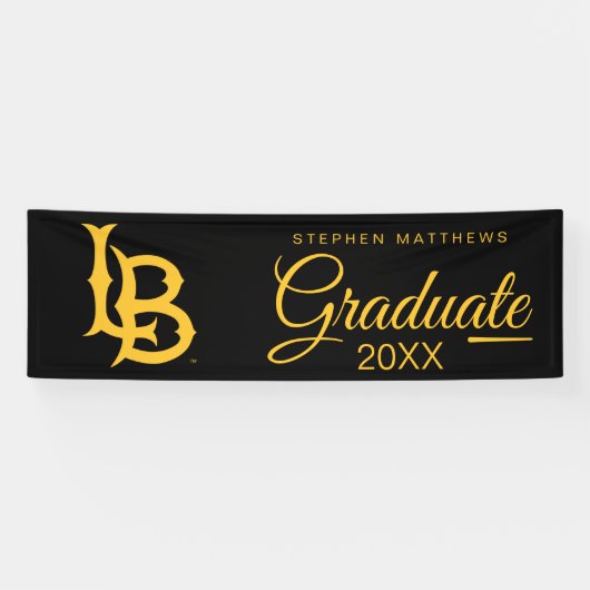 Banderoles Long Beach State Logo Graduation (Horizontal)