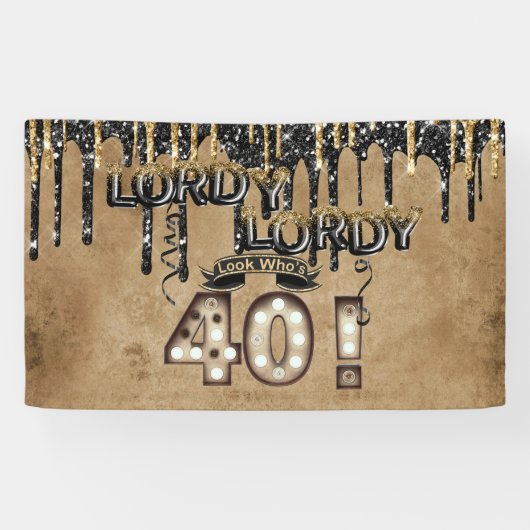 Banderoles Look Look Who's 40 Birthday Balloons (Horizontal)