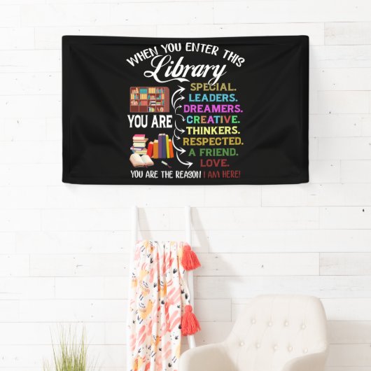 Banderoles Lorsque Vous Entrez Dans Cette Bibliothèque, Lectu (En situation)