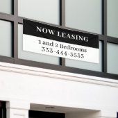 Banderoles Louer maintenant des appartements en noir et blanc (Bâtiment extérieur)