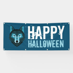 Banderoles Loup Bleu, Bonne Halloween