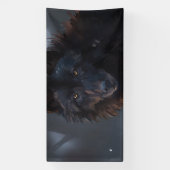 Banderoles Loup noir (Verticale)