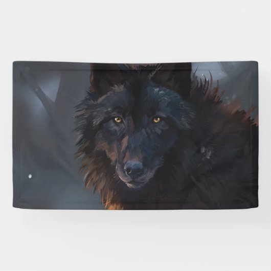 Banderoles Loup noir (Horizontal)