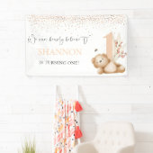 Banderoles L'ours et l'abeille premier anniversaire (En situation)