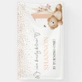 Banderoles L'ours et l'abeille premier anniversaire (Vertical)