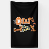 Banderoles Love Fall Y'All Empreinte de léopard Fall Thanksgi (Vertical)