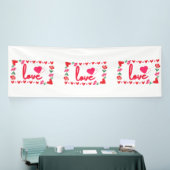 Banderoles Love Valentine's Day 4x12 Vinyl Banner (Salon professionnel)