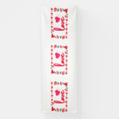 Banderoles Love Valentine's Day 4x12 Vinyl Banner (Verticale)