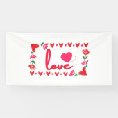Banderoles Love Valentine's Day 4x8 Vinyl Banner (Horizontal)