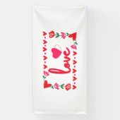 Banderoles Love Valentine's Day 4x8 Vinyl Banner (Verticale)