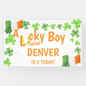 Banderoles Lucky Boy Irlandais Shamrock Anniversaire (Horizontal)