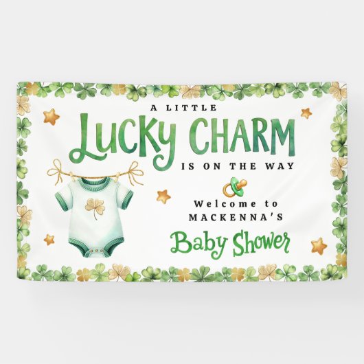 Banderoles Lucky Charm Baby shower (Horizontal)