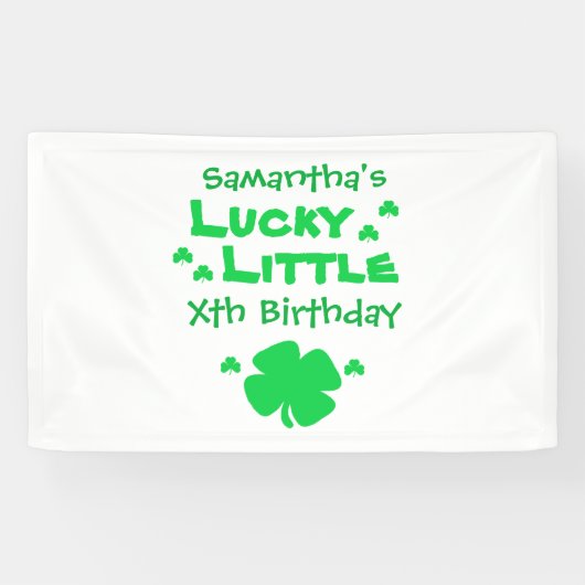 Banderoles Lucky Little Birthday (Horizontal)