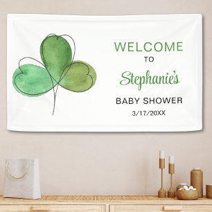 Banderoles Lucky Little Shamrock Baby shower Bienvenue