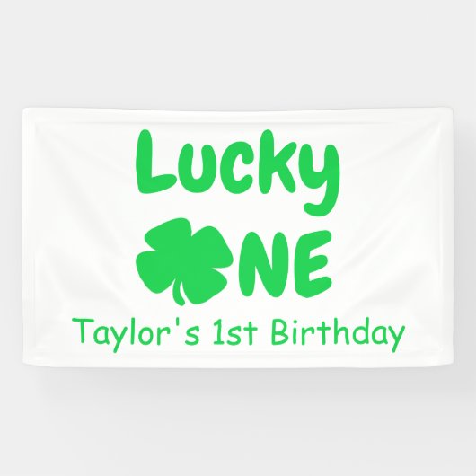 Banderoles Lucky One 1er anniversaire (Horizontal)