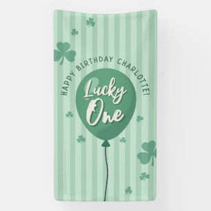 Banderoles Lucky One 1er Anniversaire St Patricks Day Trèfle
