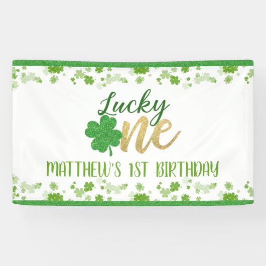 Banderoles Lucky One First Birthday Banner (Horizontal)