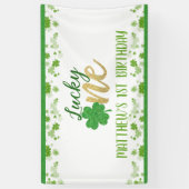 Banderoles Lucky One First Birthday Banner (Vertical)