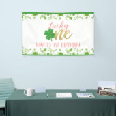 Banderoles Lucky One First Birthday Banner - Fille (Salon professionnel)