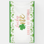Banderoles Lucky One First Birthday Banner - Fille (Vertical)