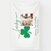 Banderoles Lucky One First Birthday Personalized Shamrock Pho (Vertical)