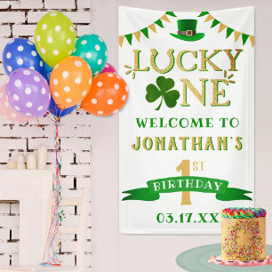 Banderoles Lucky One St. Patrick's Day 1er anniversaire Bienv