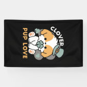 Banderoles Lucky Pup with Clover - St. Patrick's Day Cadeau (Horizontal)