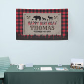Banderoles Lumberjack birthday banner (Salon professionnel)