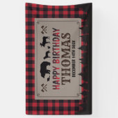 Banderoles Lumberjack birthday banner (Vertical)