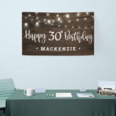 Banderoles Lumières à cordes rustiques sur bois 30e anniversa (Salon professionnel)