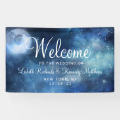 Banderoles Lunar Sky Pleine lune Celestial Star Mariage Bienv (Horizontal)