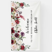 Banderoles Lunchère de bienvenue de la mariée rose rouge (Vertical)