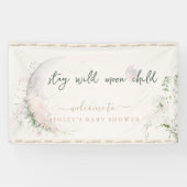 Banderoles Lune | Boho Hippie Baby shower Bienvenue (Horizontal)