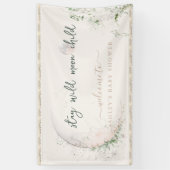 Banderoles Lune | Boho Hippie Baby shower Bienvenue (Vertical)