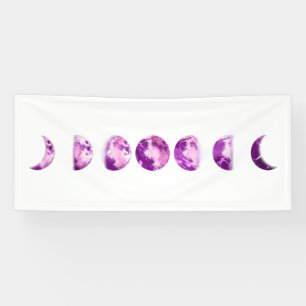 Banderoles *~* Lune Lunaire Wan Pleine Violet Phases Lune