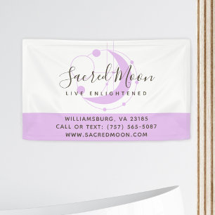 Banderoles Lune métaphysique Minimaliste violet