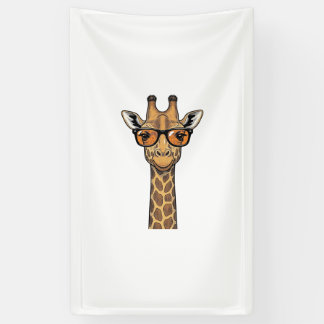 Banderoles Lunettes de soleil de girafe cool Vintage gravure 