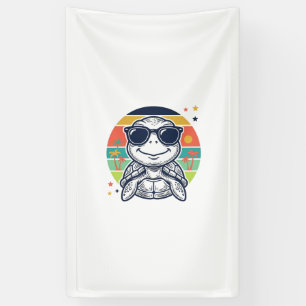 Banderoles Lunettes de soleil tortue tropicale vintage Beach