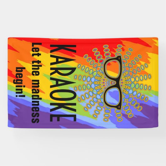 Banderoles Lunettes Nerd ensoleillées + votre backgr. & idées (Horizontal)