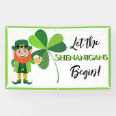 Banderoles Lutin de Shenanigans Trèfle St Patrick’s Day (Horizontal)