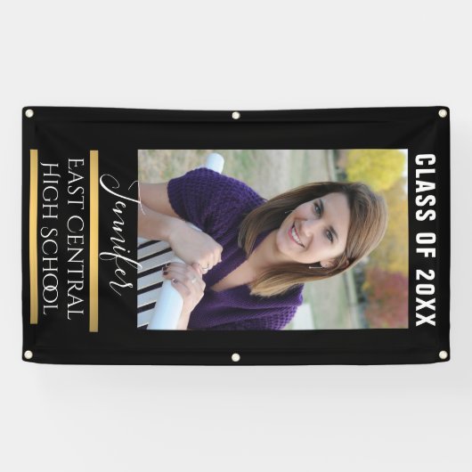 Banderoles Lycée Black and Gold (Horizontal)