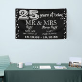 Banderoles M. Mme Right Fun 25e anniversaire Coeurs d'argent (Salon professionnel)