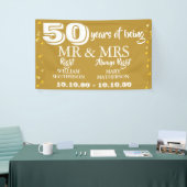 Banderoles M. Mme Right Fun Golden 50th Mariage Anniversary (Salon professionnel)