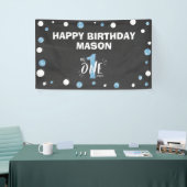 Banderoles M. Onederful Birthday Banner Boy Black Blue (Salon professionnel)